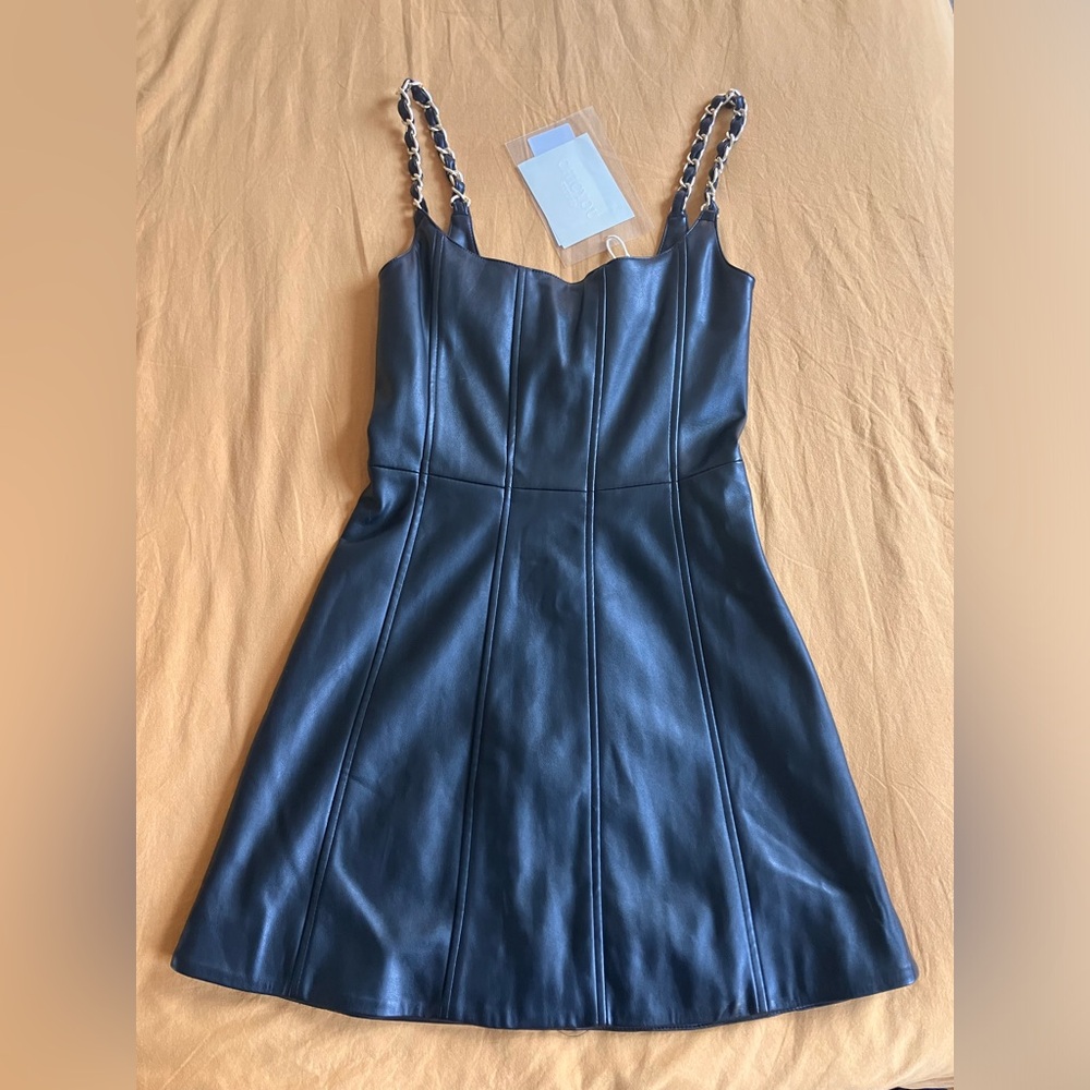 Size XS Chic You Leather Black Mini Dress New With Tags